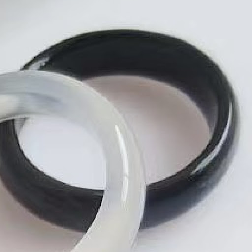 Title 9, Womens Personalized Jade Chalcedony Ring. A un...