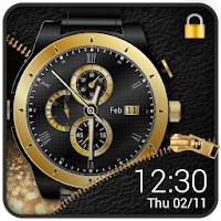 Golden clock lock screen