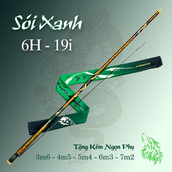 Cần Câu Tay Sói Xanh ( Red Wolf ) 6H Chuyên Câu Đơn Câu Đài Hãng + Tặng Kèm Một Ngọn Phụ Zin Anhnam - Fishing