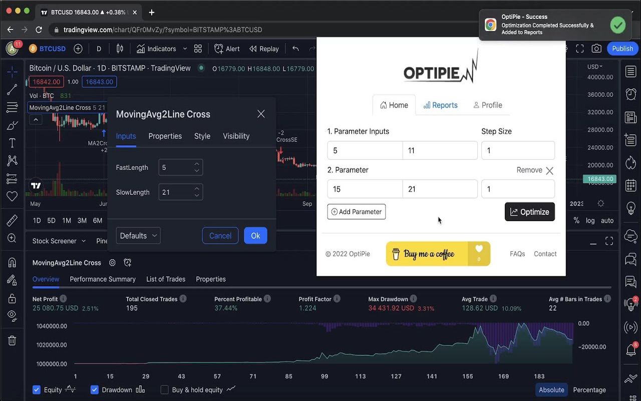 OptiPie TradingView Optimizer Preview image 0