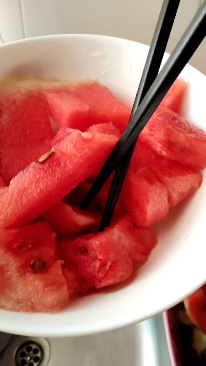 A bowl of watermelon