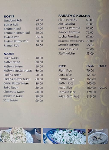 Sri Sai Family Dhaba menu 