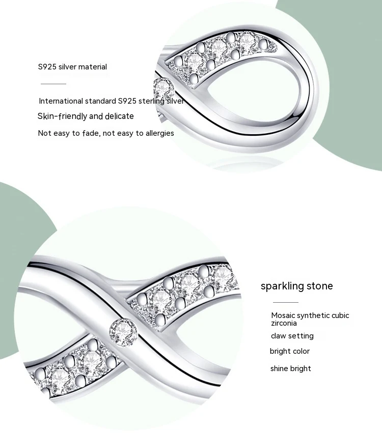 S925 Sterling Silver 8-Word Diamond Stud Earrings. Exquisite sparkle and timeless elegance. A perfect gift for any occas