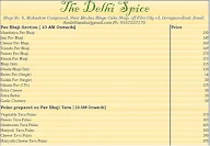 The Delhi Spice menu 8