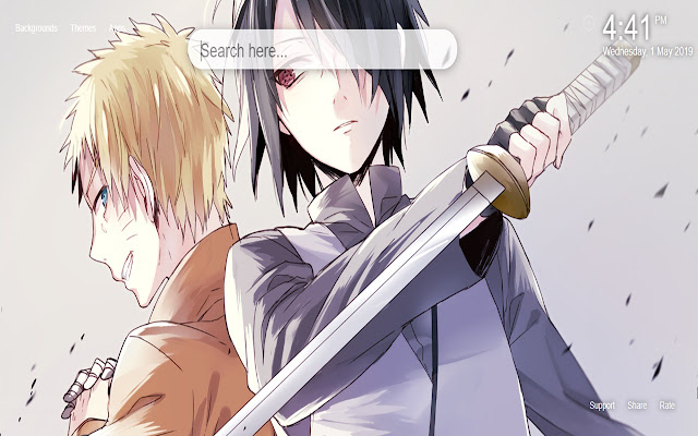 Sasuke Uchiha HD Wallpapers Theme