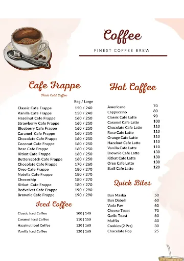 Dr's Cafe menu 