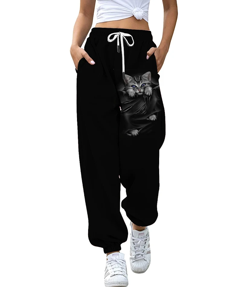 Pantaloni sportivi slim a stampa, a vita alta, dimagranti e con fascia alla caviglia – Comfort e stile!