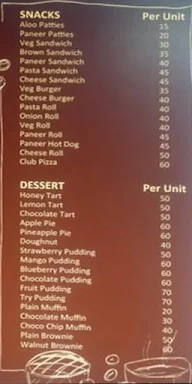 Brown Bakers menu 1