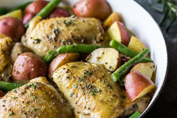 One Skillet Mustard Chicken