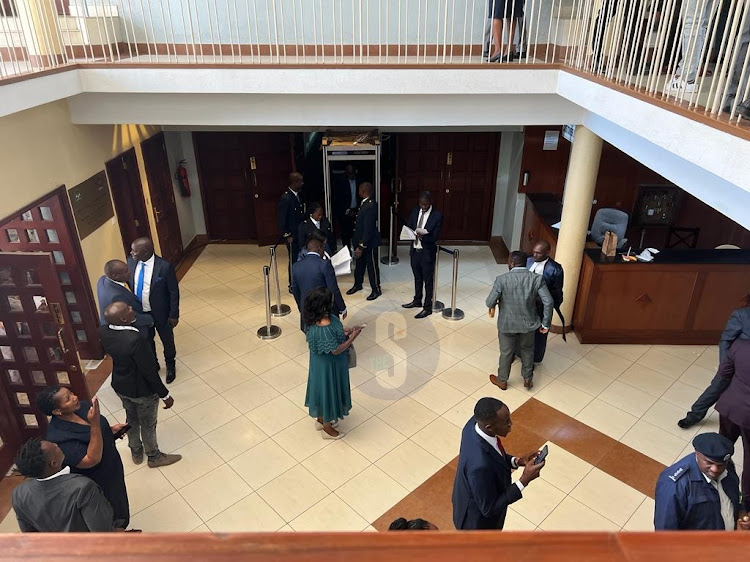 Officials during the Speaker elections and the swearing-in of MCAs in Nairobi County Assembly on Thursday , September 29, 2022.