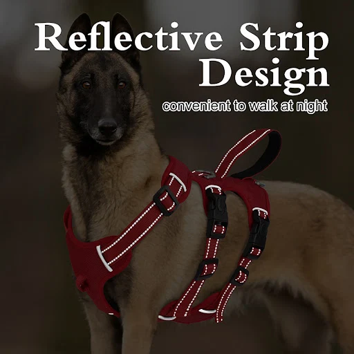 Waterproof Dog Harness Safe Buckle Padded Reflective Nylon Dogs Vest Medium Large Dog Halter Harnesses For Pitbull Hikin