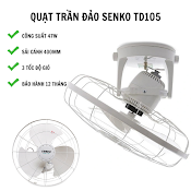 Quạt Trần Đảo Sothing Senko Td105, Công Suất 47W, Quay Đảo 360 Độ - Hàng Chính Hãng