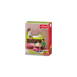 Разноцветная мебель для домика Смоланд Детская с 2 кроватями Lundby за 1 940 руб.