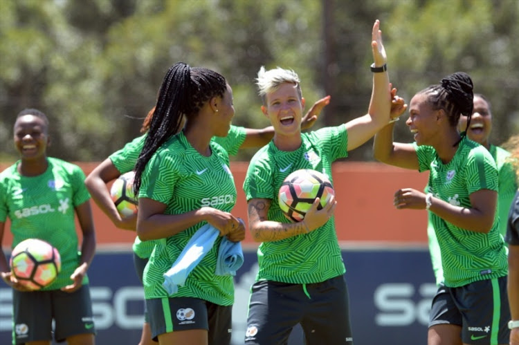 Banyana Banyana defender and captain Janine van Wyk during the South African National Womens soccer team media open day at UJ Sports Ground on January 17, 2017 in Johannesburg.