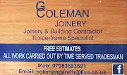 G. Coleman Joinery & Building Logo