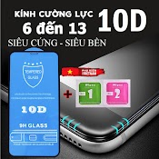 Kính Cường Lực 10D Full Màn Cho Các Dòng Iphone 7Plus / 8 Plus/ X/ Xr/ Xsmax/ 11/ 12/ 13/ 14 Promax Hàng Loại Tốt