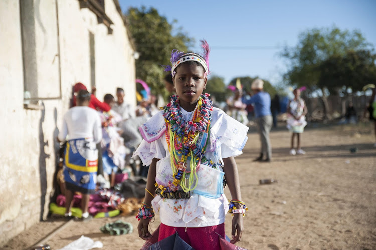 A Pedi initiate during preparations before the initiates get to go home after six weeks in initiation school on 19 July 2017.