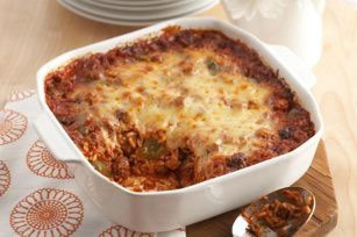 Cheesy Stuffed Pepper Casserole | Just A Pinch Recipes