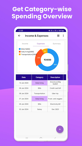 Screenshot Daily Expenses: Budget Planner