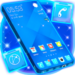 Cover Image of Descargar Glossy Blue Launcher Theme 1.264.1.32 APK