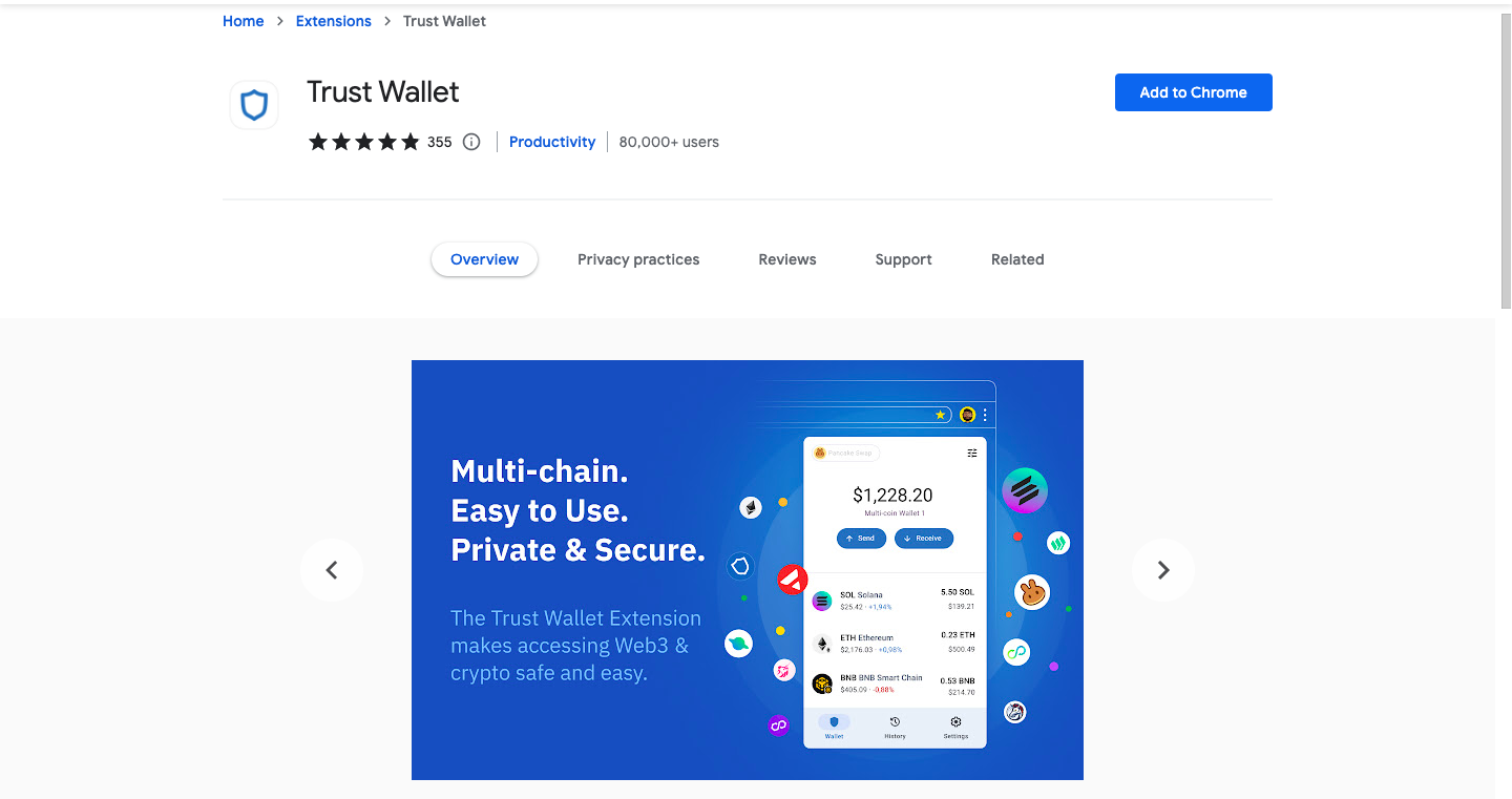 Trust Wallet Chrome ExtensionStep 2- Add Trust Wallet Extension To Chrome