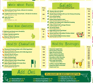 Rooster Health Food Cafe menu 