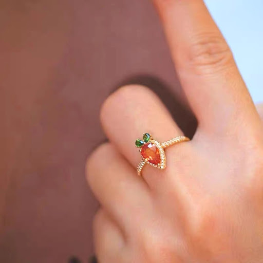 Title 2, Cute Carrot Ring for Women, Adjustable Opening....