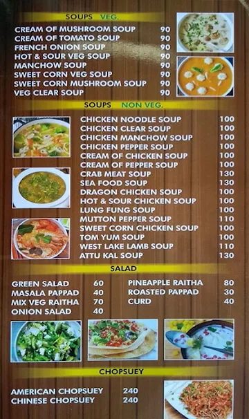 Hotel City Park menu 