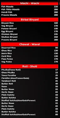 Birbal Biryani menu 5