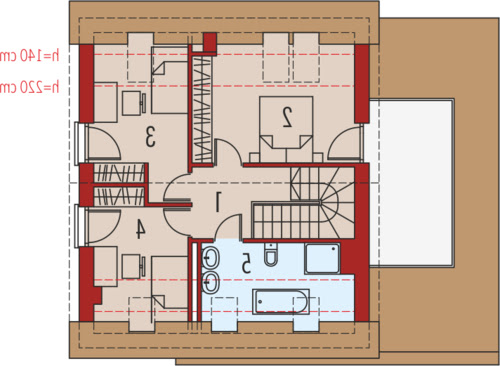 E14 II G1 MULTI-COMFORT - Rzut poddasza