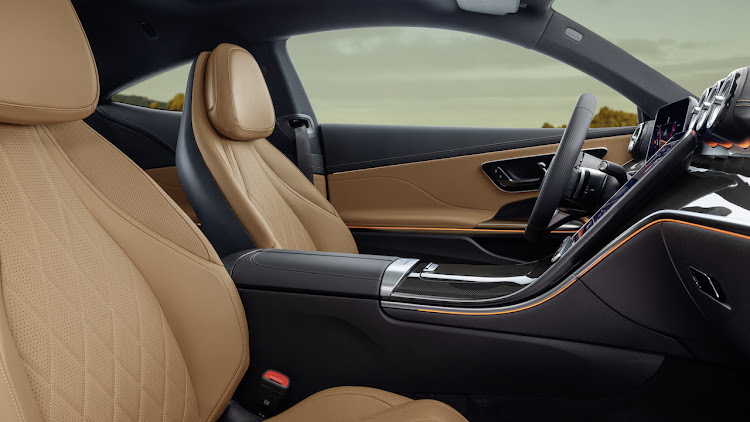 The front seats are crafted exclusively for the CLE Coupé.