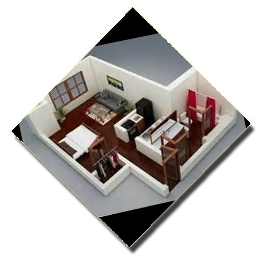 Maison Plan de conception 3D icon