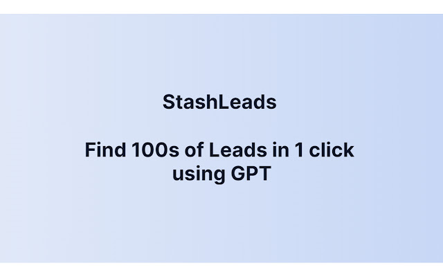 StashLeads, GPT to Find Leads