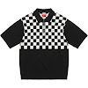 checkerboard zip polo ss22