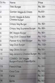 Queen Burger menu 1