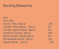 Rocking Shawarma menu 2