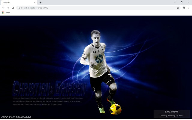 Christian Eriksen New Tab