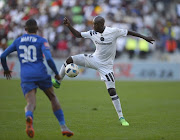 Musa Nyatama of Orlando Pirates during the Absa Premiership match between Cape Town City FC and Orlando Pirates at Cape Town Stadium on April 28, 2018 in Cape Town, South Africa. 