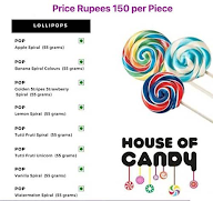 House of Candy menu 1