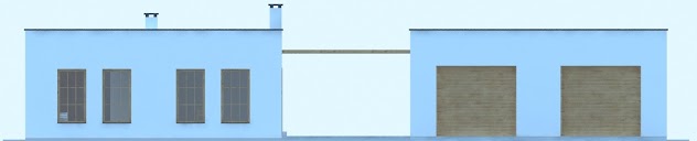 Elewacja nr 1 projektu domu G191 - Budynek rekreacyjny z sauną