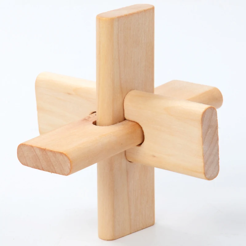 Casse-tête Luban Kongming Lock en bois, défi de logique pour enfants et adultes, améliore la patience et la réflexion, un jeu amusant.