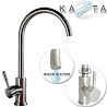 Vòi Rửa Chén Bát Nóng Lạnh Kazta Kz - Rc7102H Cổ Tròn Inox Xoay 360 Độ Tiện Lợi Khi Sử Dụng Cùng Lúc 2 Hố Chậu