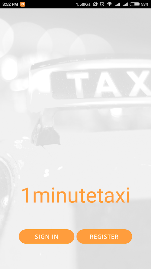 Android application OneMinute Taxi screenshort