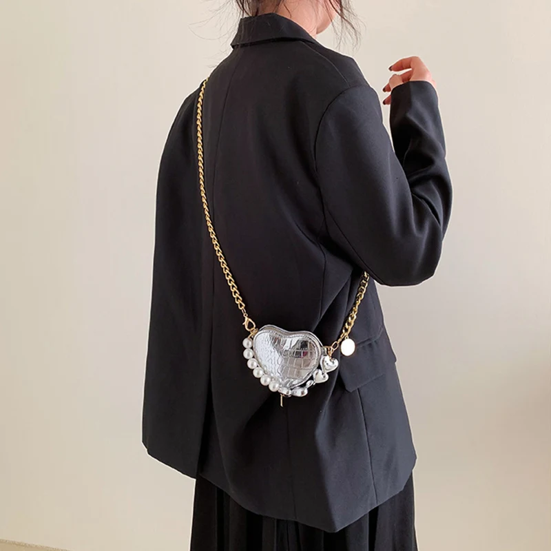 Title 12, Mini Sac à Main Perles Forme Coeur Mode Sac à L...