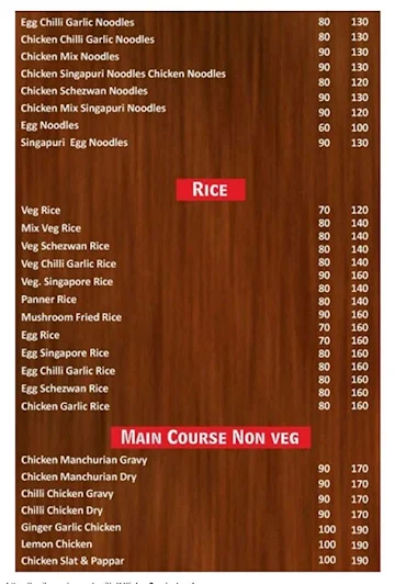 The Ultimate Taste Of China menu 