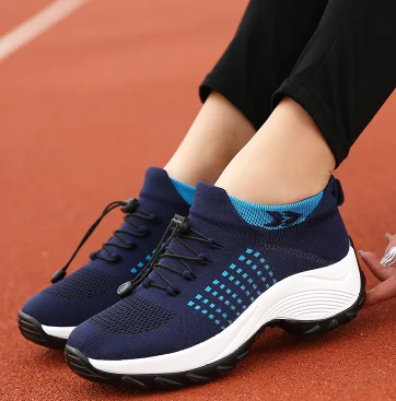 Zapatillas Deportivas Grandes para Mujer Tejido Volador Elástico y Transpirable Calzado Tipo Calcetín Cómodo y Ligero para Deporte y Actividad