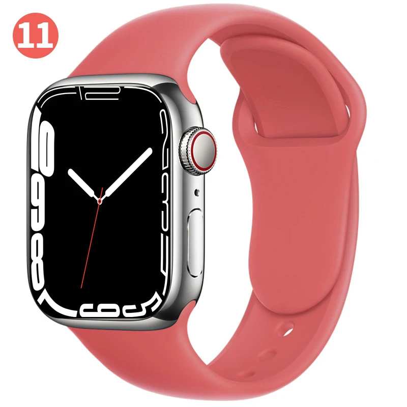 Bracelet de montre en silicone monochrome simple et tendance. Confortable, durable, résistant à l'eau pour un style sobre et élégant au quotidien.