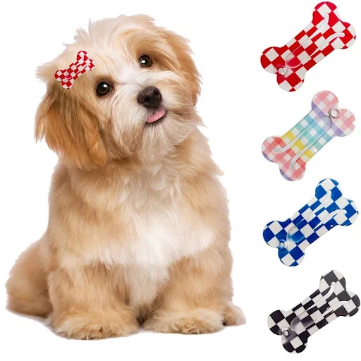 5Pcs Pet Colorful Hairpin Puppy Mini Dog Bone Hair Clips Pet Hair Grooming Clips Dog Hair Accessories