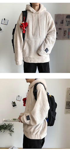 Title 11, Plush hooded warm hoodie