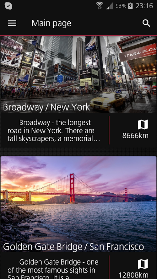 Android application Travel notes - your guide screenshort